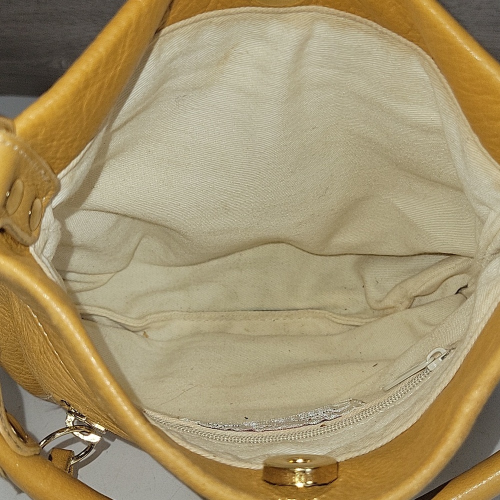 Pietro Alessandro Yellow Leather Handbag Purse Clutch Bag - Picture 9 of 12
